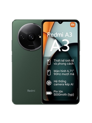 Điện thoại Redmi A3 Green 4GB/128GB Chính hãng