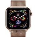 Apple Watch Series 4 GPS + LTE 44mm, viền thép, dây milanese (Gold)