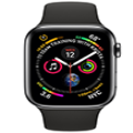 Apple Watch Series 4 GPS + LTE 44mm, viền thép, dây cao su (Black)