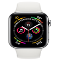 Apple Watch Series 4 GPS + LTE 44mm, viền thép, dây cao su (White)